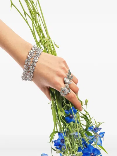 Anabela Chan 18k White Gold Lily Multi-stone Ring In Brown