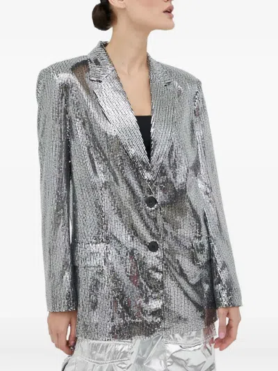 Day Birger Et Mikkelsen Sequined Buttoned Blazer In Gray