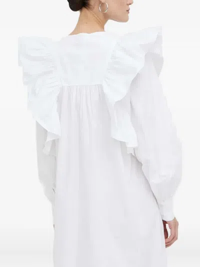 Day Birger Et Mikkelsen Ruffled-trim Mini Dress In White