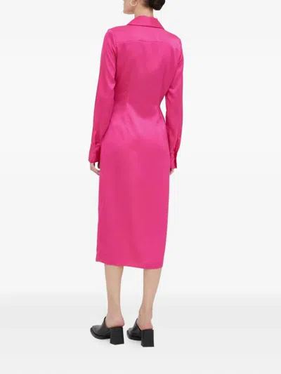 Day Birger Et Mikkelsen Wrap Long-sleeve Midi Dress In Pink