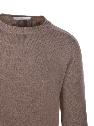 Cashmere Company Crew-neck Sweater In Brown