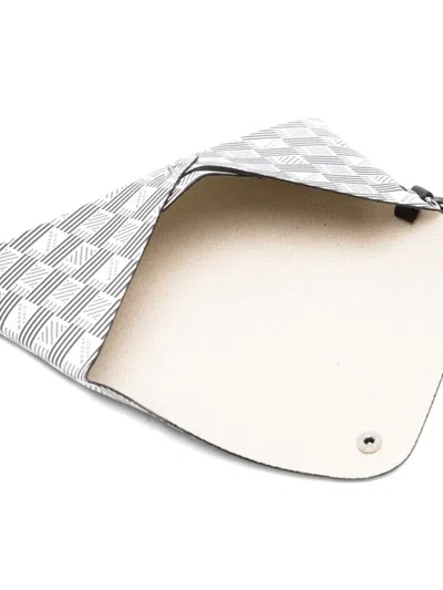 Moreau Geometric-pattern Clutch Bag In Gray
