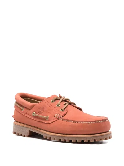 Timberland Leather Boat Shoes In Brown
