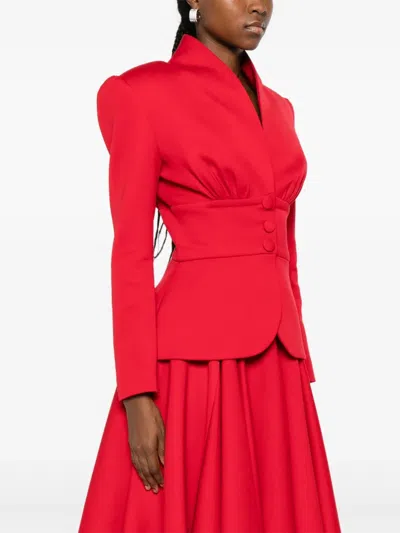 M.marquise Ingrid Blazer In Red