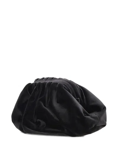 Antonelli Pleated Clutch Bag In Black