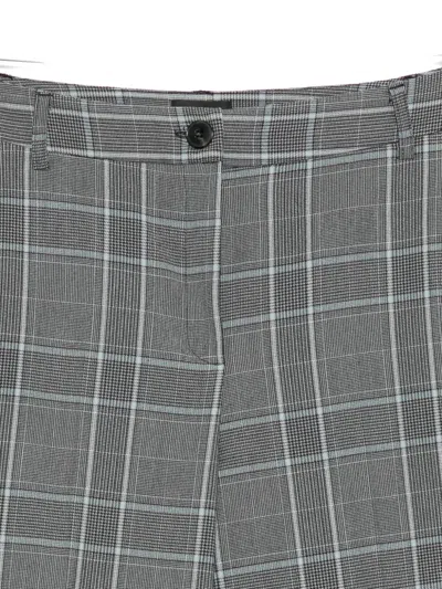 Marella Dany Check-pattern Trousers In Gray