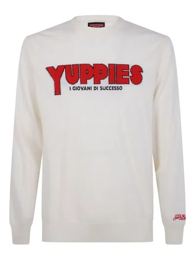 Mc2 Saint Barth Crew Neck Graphic Print Long Sleeve Sweatshirt In Neutral