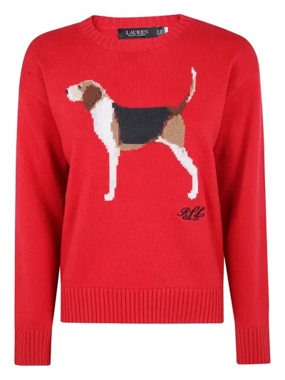 Ralph Lauren Dog-motif Sweater In Red