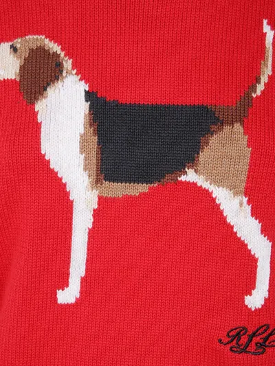 Ralph Lauren Dog-motif Sweater In Red