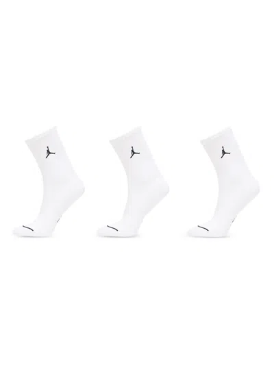 Jordan Crew Socks Three-pack In White