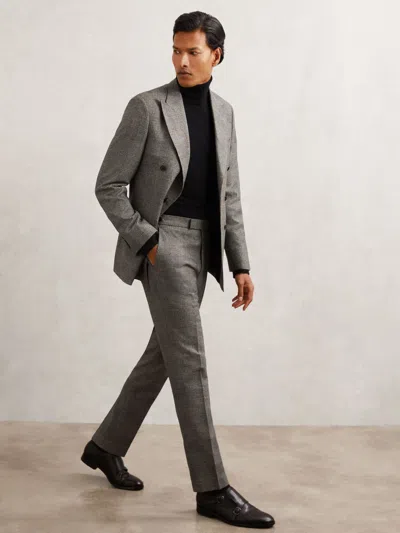 Reiss Charcoal Grey Suit Trousers In Gray