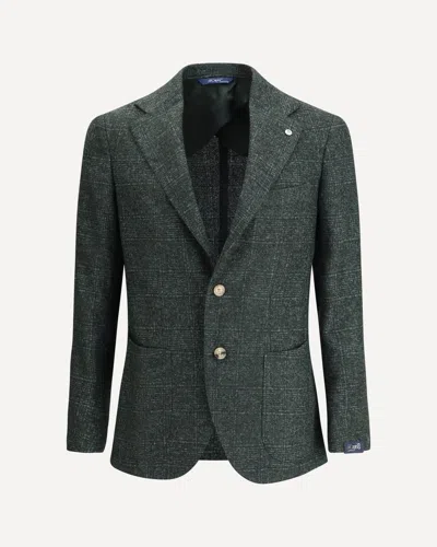 Gi Capri Checked Single-breasted Blazer In Green