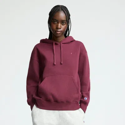Champion Small C Freshman Powerblend Hoodie In Burgundy