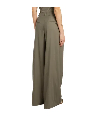 Marella Wide-leg Casual Pants In Green