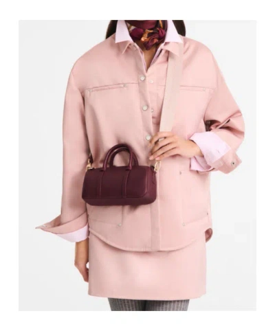 Longchamp Daylong S Leather Tote Bag In Red