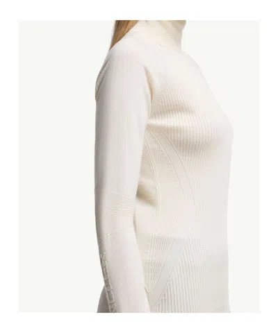Moncler Wool Blend Turtleneck Sweater In White