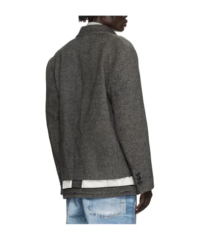 Andersson Bell Inside Out Wool Blazer In Gray