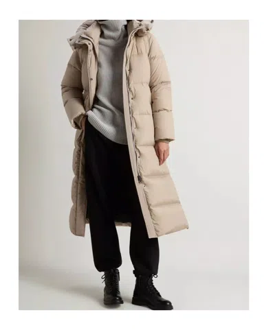 Woolrich Kelly Long Padded Coat In Neutral