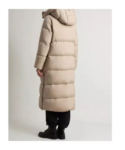 Woolrich Kelly Long Padded Coat In Neutral