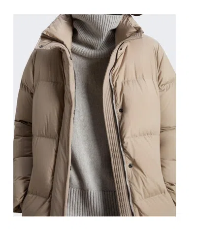 Woolrich Kelly Long Padded Coat In Neutral