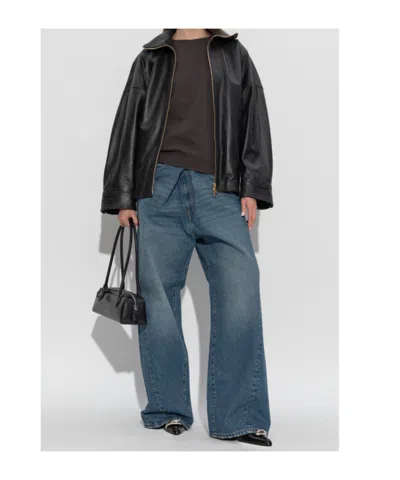 Darkpark Cropped Short-sleeve T-shirt With Round Neckline In Brown