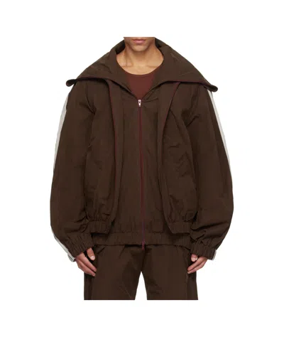 Egonlab Fusion Track Jacket In Brown