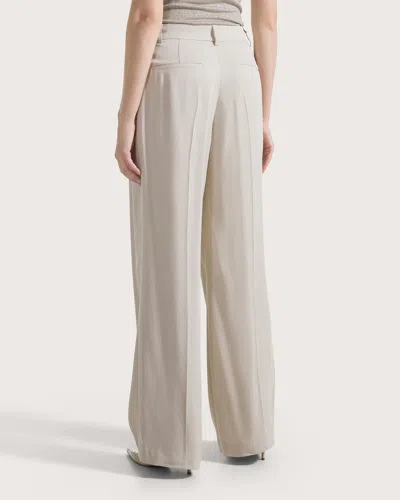 Seventy Wide Pants With Double Dart In Gabardine In White