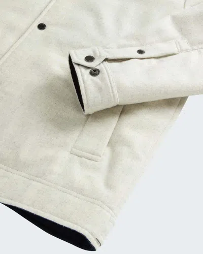 Woolrich Wool Buttoned Shirt Jacket In Neutral