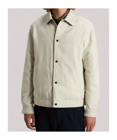 Woolrich Wool Buttoned Shirt Jacket In Neutral