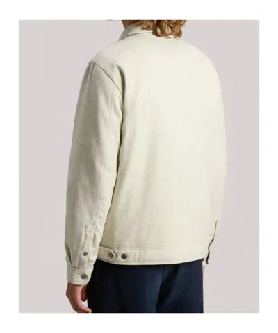 Woolrich Wool Buttoned Shirt Jacket In Neutral