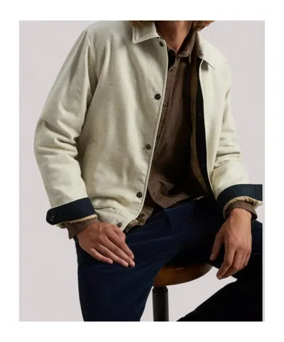 Woolrich Wool Buttoned Shirt Jacket In Neutral