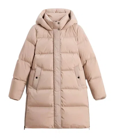 Woolrich Long Kelly Down Jacket In Neutral
