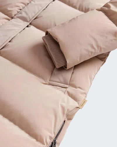 Woolrich Long Kelly Down Jacket In Neutral