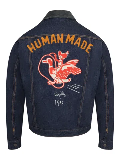 Human Made Work Zip-up Denim Jacket In Blue