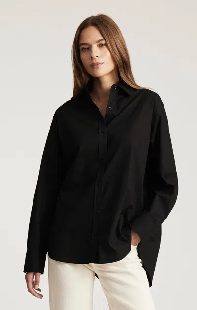 Mavi Long Sleeve Button-up Shirt In Black In Black