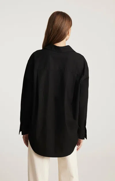 Mavi Long Sleeve Button-up Shirt In Black In Black