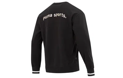 Puma Team Crew Tr Logo Sweater 'black' In Multi