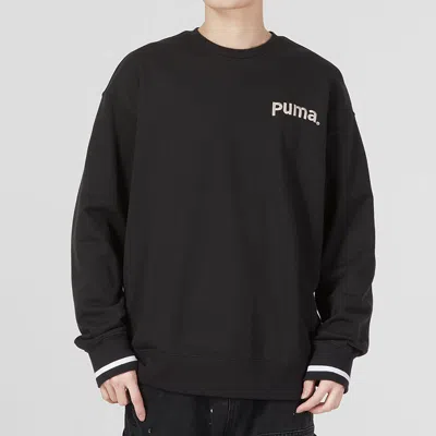 Puma Team Crew Tr Logo Sweater 'black' In Multi