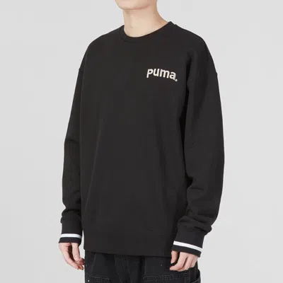 Puma Team Crew Tr Logo Sweater 'black' In Multi
