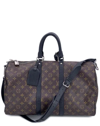 Pre-owned Louis Vuitton Brown Cotton Keepall (authentic Pre-loved)