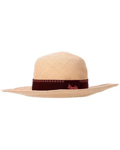 Pre-owned Hermes Hermès Straw Trinidad Sun Hat (authentic Pre-loved)