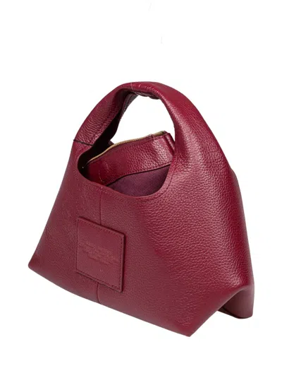 Marc Jacobs The Mini Sack Bag In Cherry Leather In Burgundy