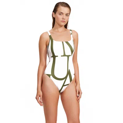 Luma Gottex Signature Square Neck Tank One Piece In Multi