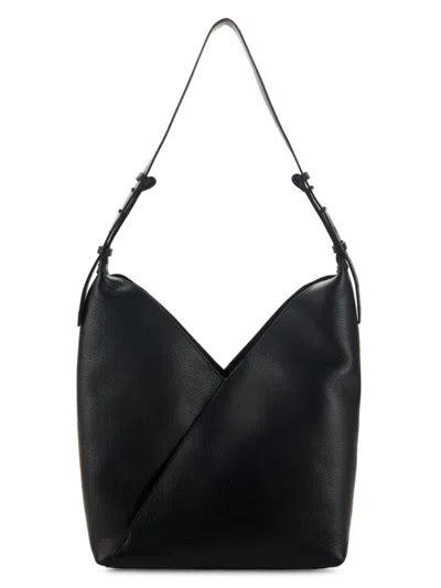 Aquatalia Women's Rimini Leather Hobo Bag In Black