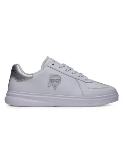 Karl Lagerfeld Paris Karl Head Patch Racer Toe Sneaker In White