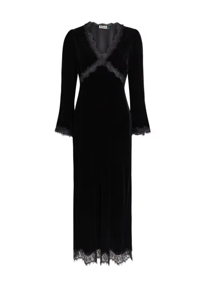 rixo-london-rixo-alessi-lace-trim-velvet-midi-dress-in-black-modesens