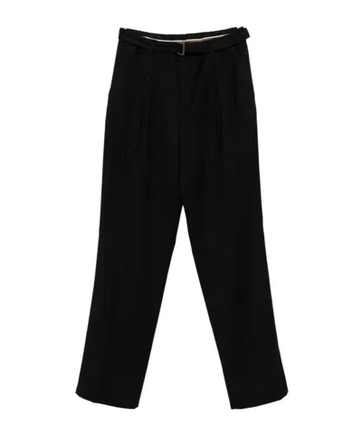 Canali Casual Pants With Belt Loops In Black