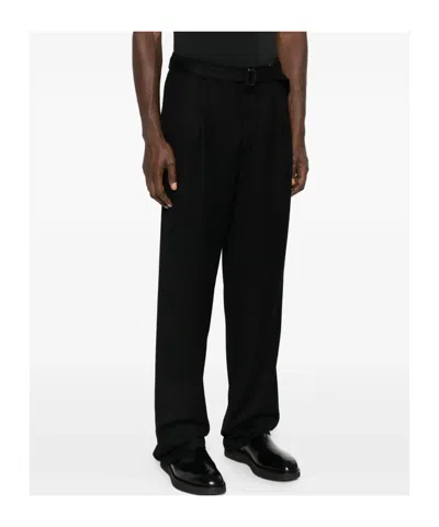 Canali Casual Pants With Belt Loops In Black