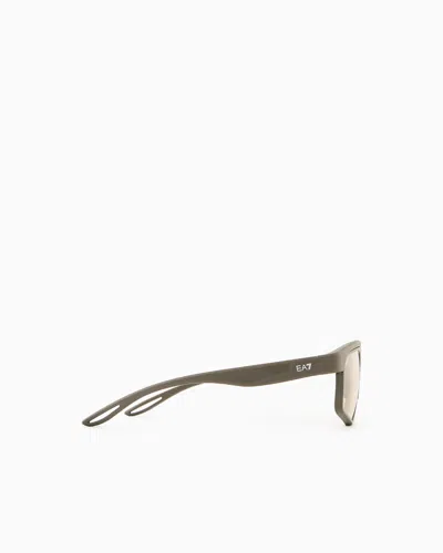 Ea7 Rectangular Unisex Sports Sunglasses In Multi