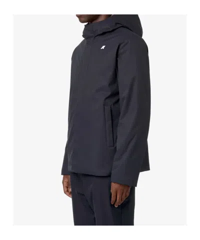 K-way Short Jacket With Adjustable Hood In Multi